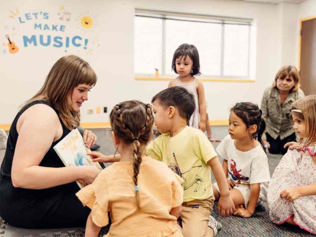 Early Childhood music class students