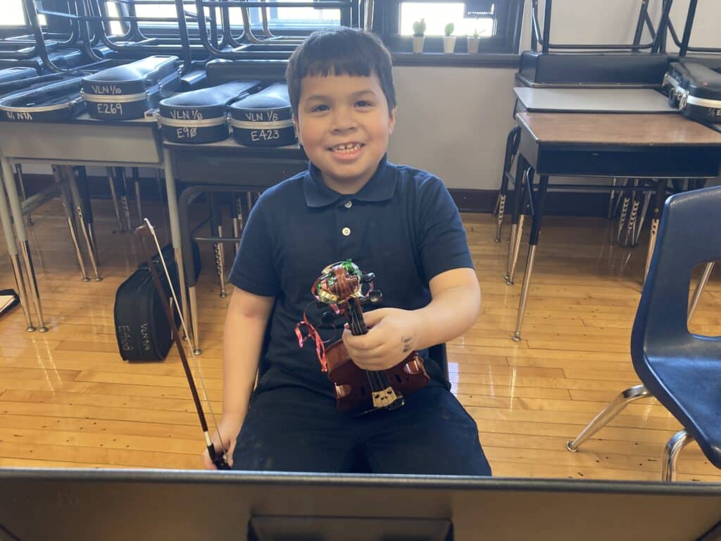 young strings player