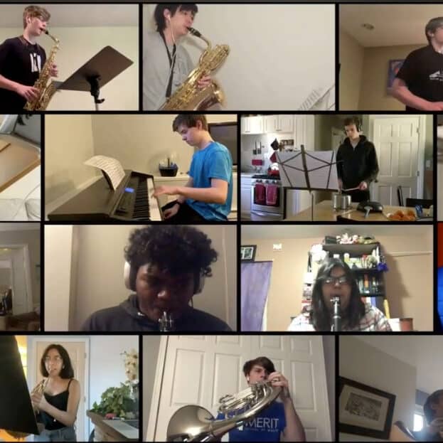 Wind symphony performs an excerpt from the planets by holst