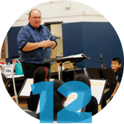 Instructor with students at Carson Elementary