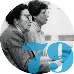 Merit School of Music founders Alice Pfaelzer and Emma Endres-Kountz performing a piano duet