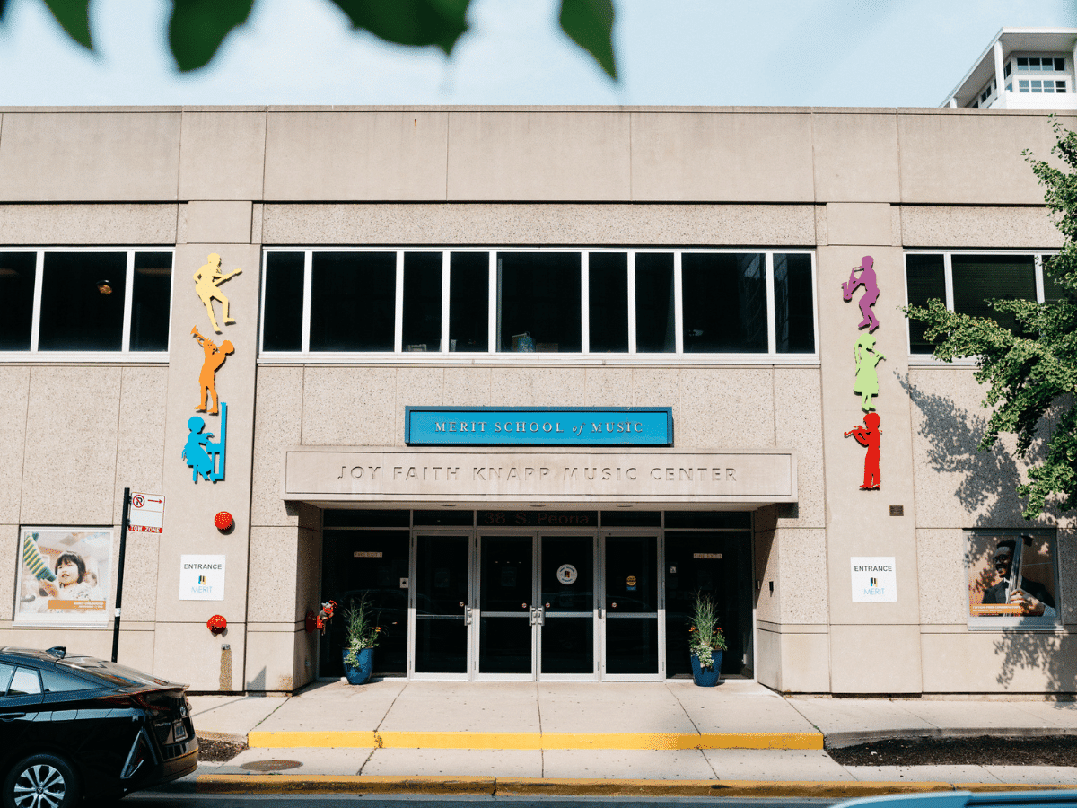 The facade of the Joy Faith Knapp Music Center