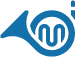 Icon of a blue french horn