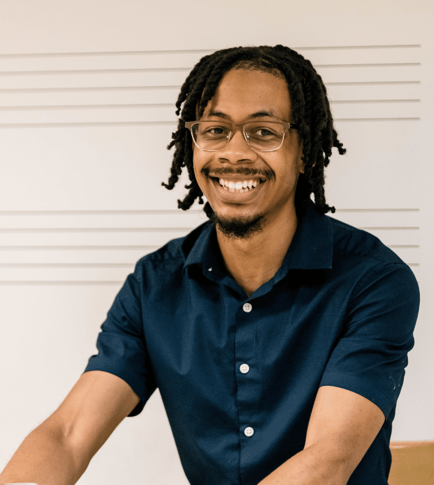 Band & Jazz Program Director Jeremiah Price smiles for the camera.